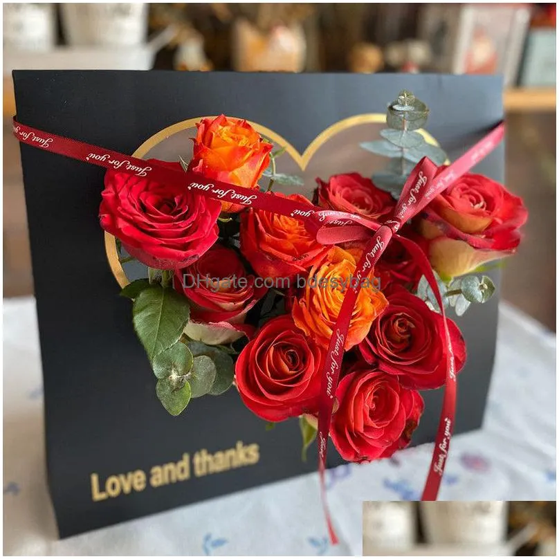 heart fold flower box heart shaped flower box party wedding engagement decoration valentines day flower box
