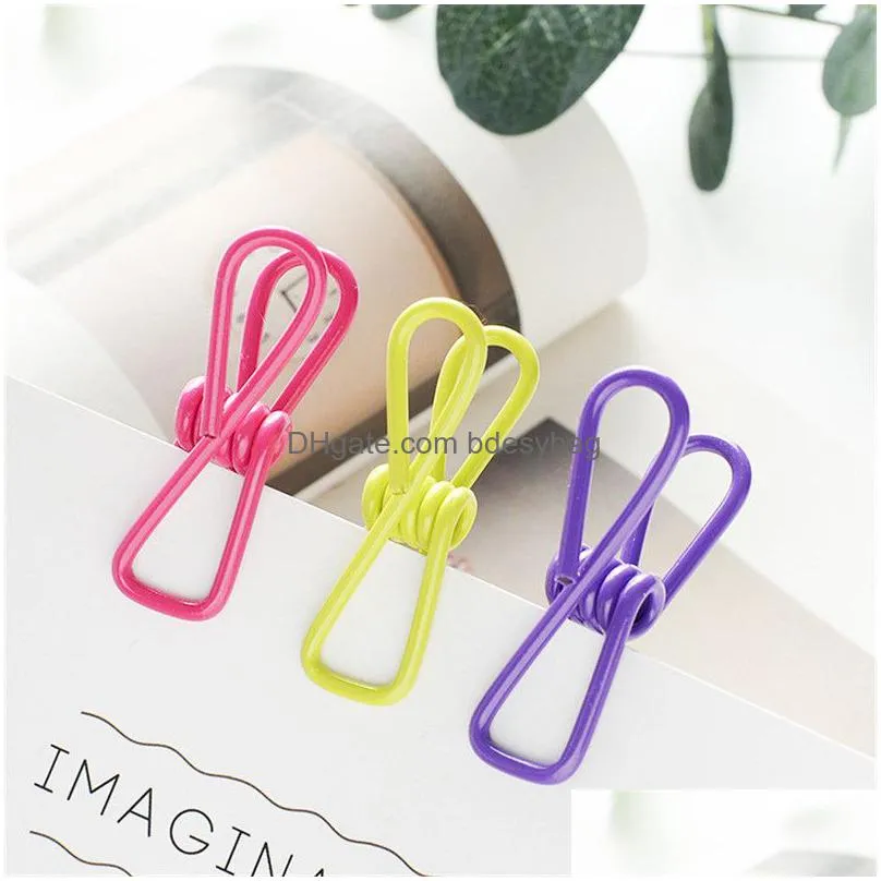 10pcs/lot metal clothespin windproof clothes pegs portable bra socks beach towel clips clothes drying racks hanging pegs