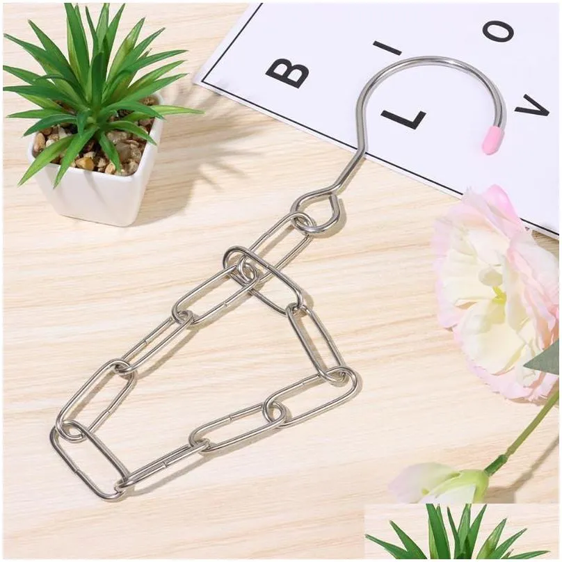 hangers racks clothing rope stainless steel creative clothes hanging chain wardrobe storage hook apparel shop coats display rack