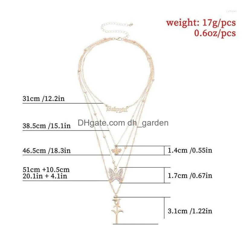 pendant necklaces origin summer exaggerated bee letter butterfly necklace for women exquisite rose flower jewelry accessories