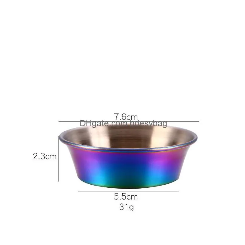 seasoning dishes stainless steel sauce dishes food dipping bowls snack small plate restaurant el kitchen seasoning bowl