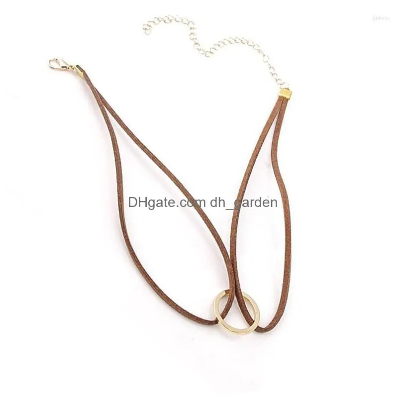 choker retro short necklace chain fashion deer leather rope female accessories decorative jewelry 387627