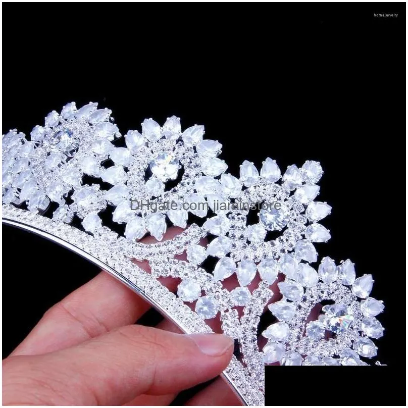 hair clips ymor luxury bridal accessories ladies wedding tiaras and crowns stage awards round queen crown retro mens 130