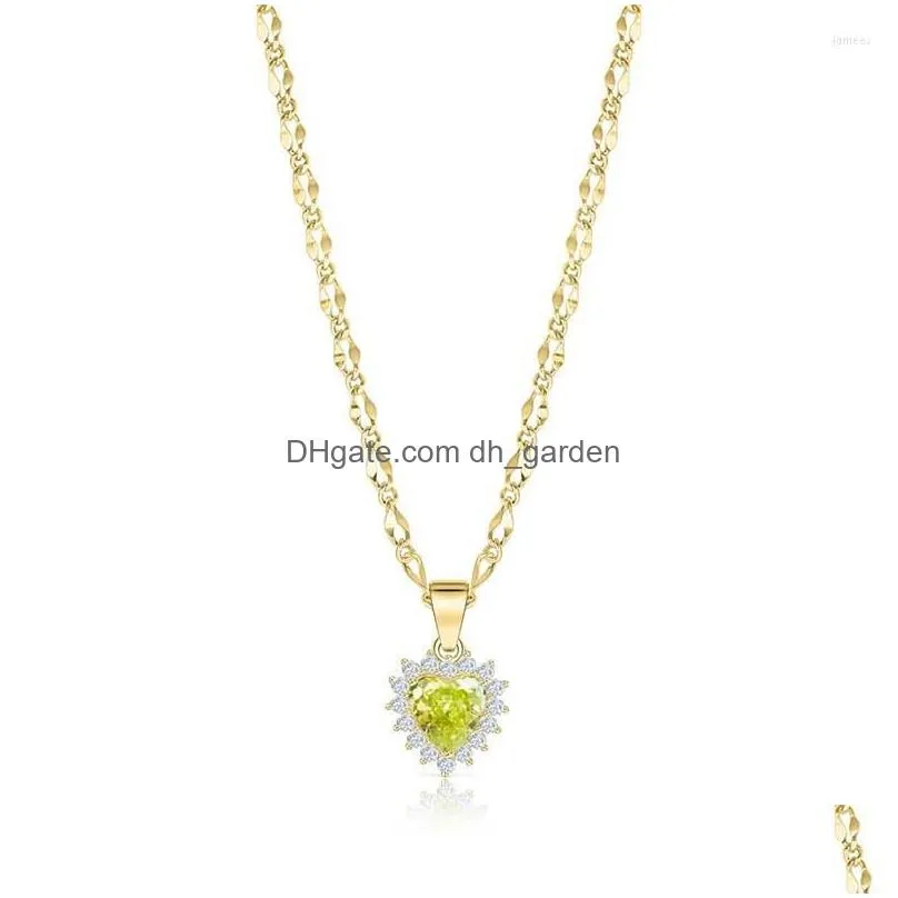 pendant necklaces crmya luxury cubic zirconia titanic heart of ocean necklace pendants silver gold plated love wedding jewelry