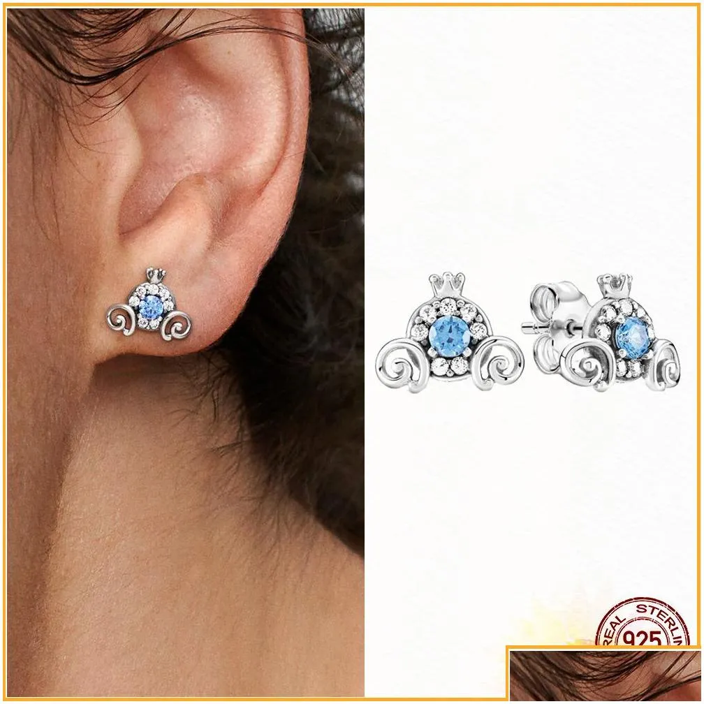 925 sterling silver pandora earrings and shining hearts and butterfly earrings female jewelry fashion accessories gifts for 