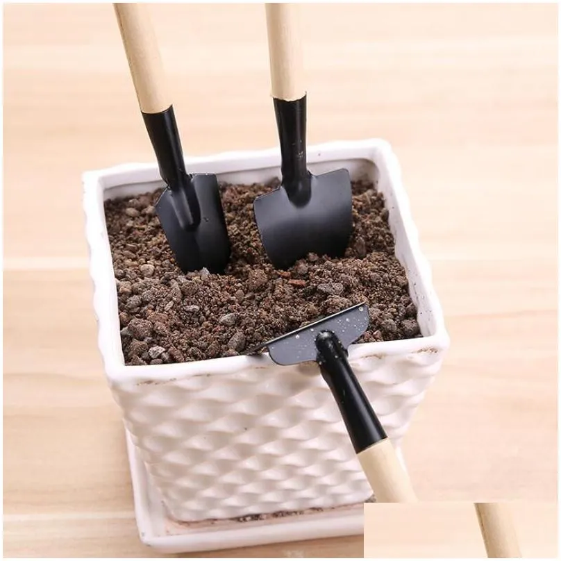 3pcs/set mini gardening tools balcony homegrown potted planting flower spade shovel rake digging suits threepiece garden tools