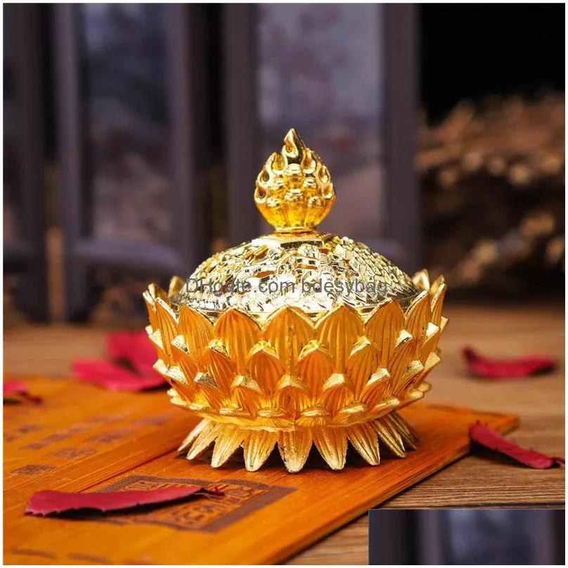 alloy hollow incense burner aromatherapy furnace lotus shaped incense burners home alloy antique incense burners 6 patterns
