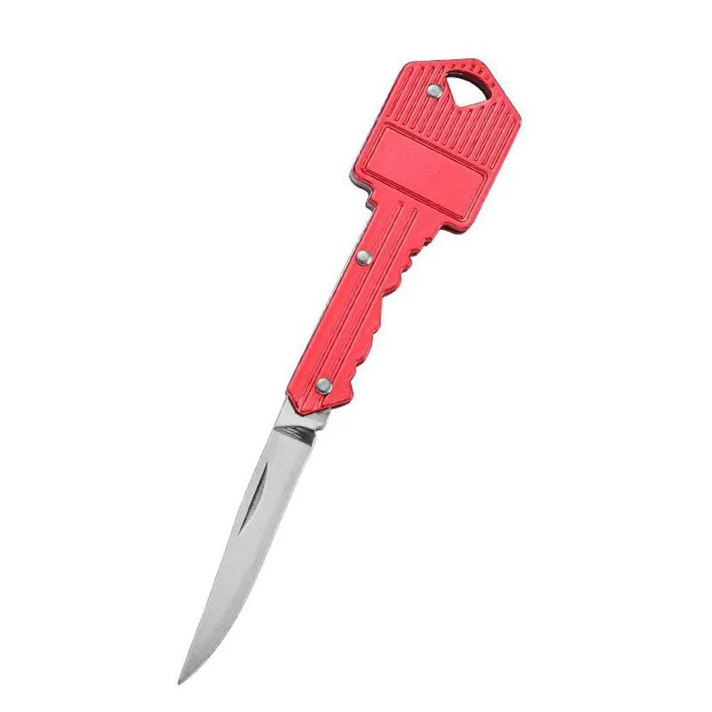 6colors key shape multifunctional keys knife mini folding blade knives fruit knifetool outdoor saber swiss selfdefense knivesedc tool gear total length