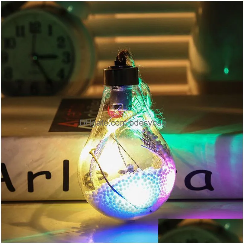 christmas ball transparent led decorative bulb light xmas tree hanging decorative bulb wedding birthday party led light decor