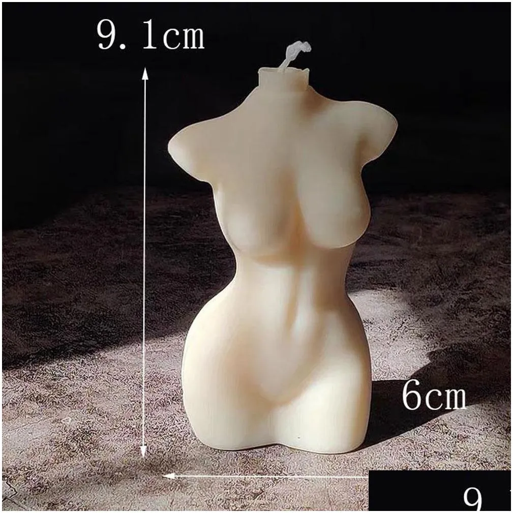 creative art body candle mold cute female figure arts candles 7.5x10.5cm aromatherapy bodyshaped candlediy home decor