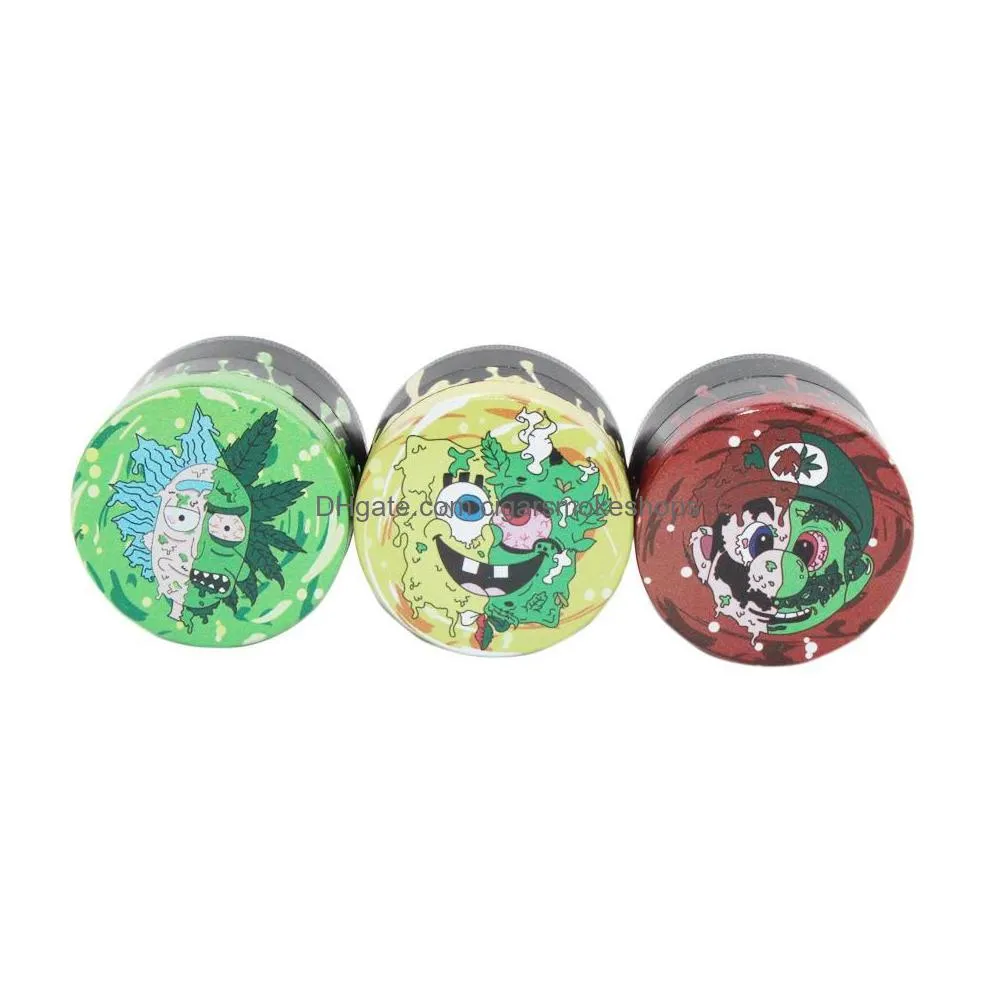 smoking herb grinder tobacco crusher 50mm 4layer pepper grinders smoke accessory glass pipe