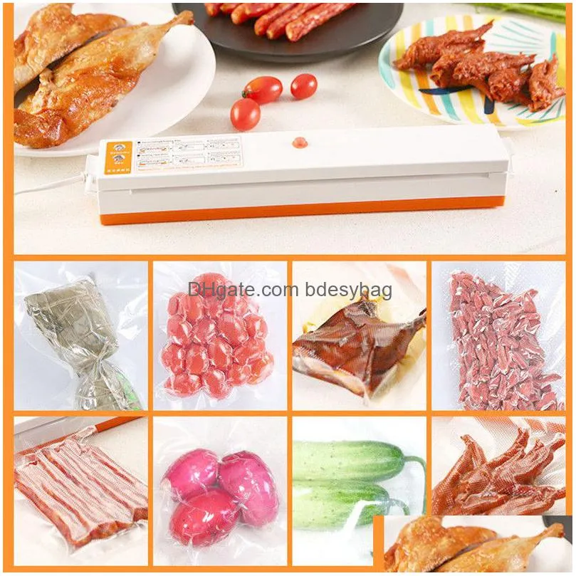 electric vacuum food sealer plastic food package bag sealing machine household kitchen food keep  sealing machine