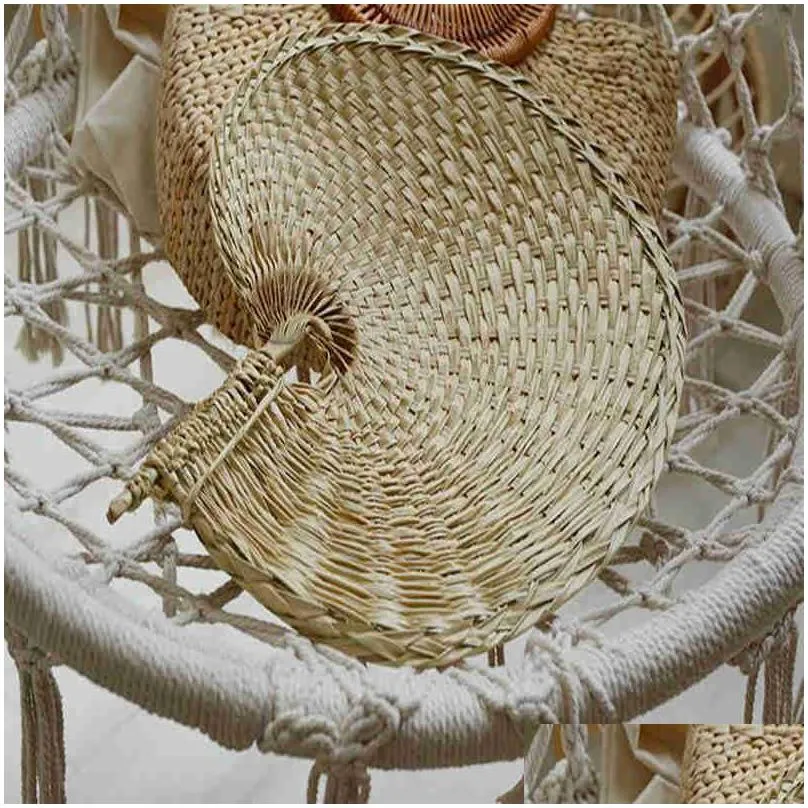 hand fans hand made fan rattan decoration for wedding natural palm leaf woven fans wall art decor for farmhouse ornaments