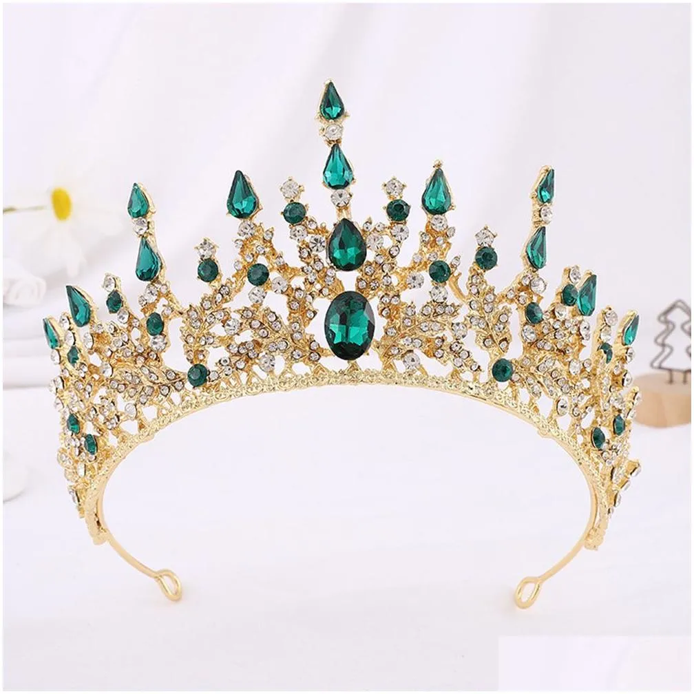 european and american bride crown baro rhinestone headwear princess crown bride wedding hair accessories wedding dress accessories