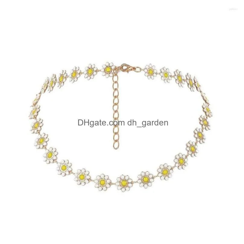 choker fashion family jewelry wedding women clavicle necklace boho daisy