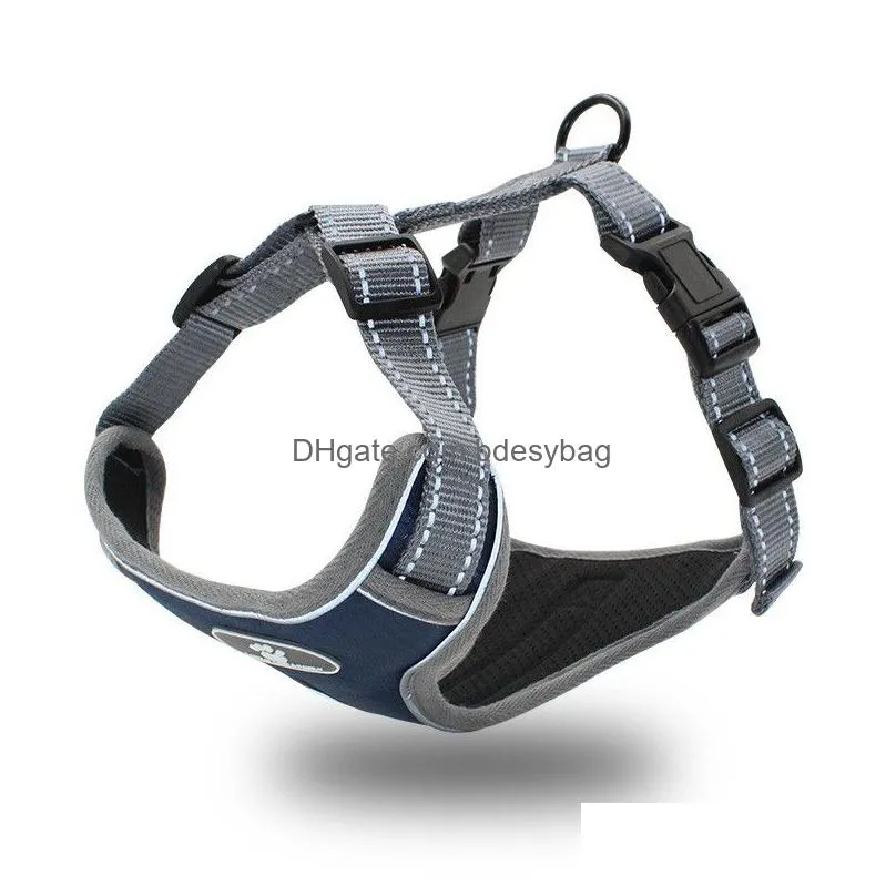 dog harness vest adjustable reflective breathable mesh harnesses for medium large dog husky dog vest harnesses