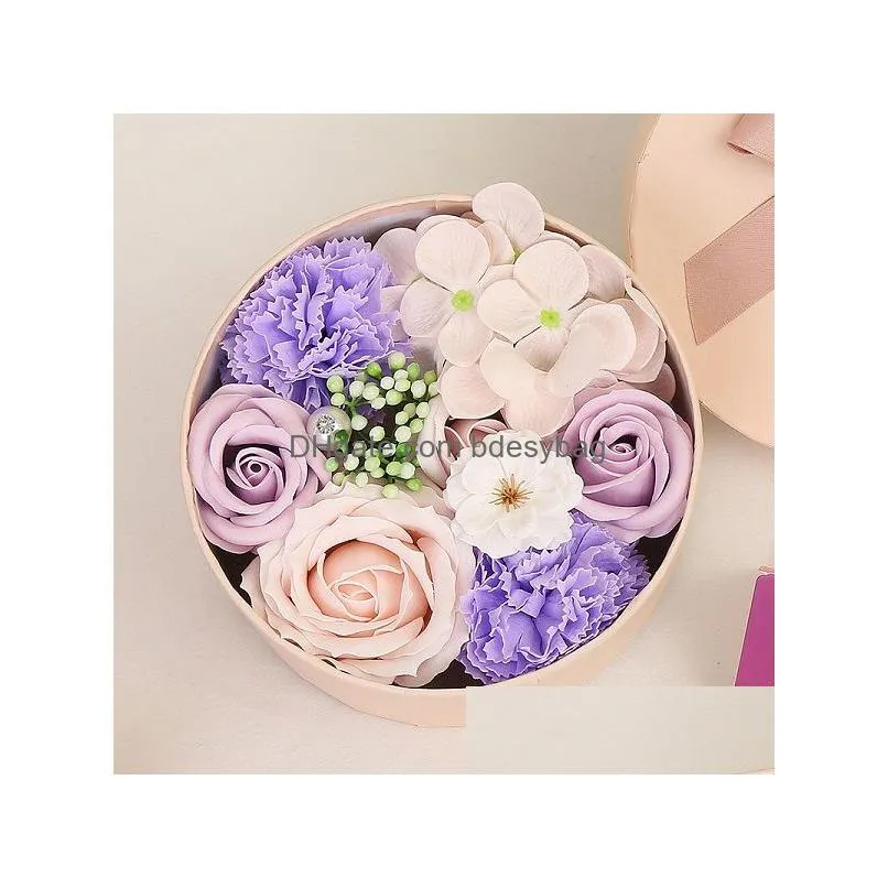 valentine day soap flower gift rose box bouquet wedding festival gift home decoration accessories artificial flowers