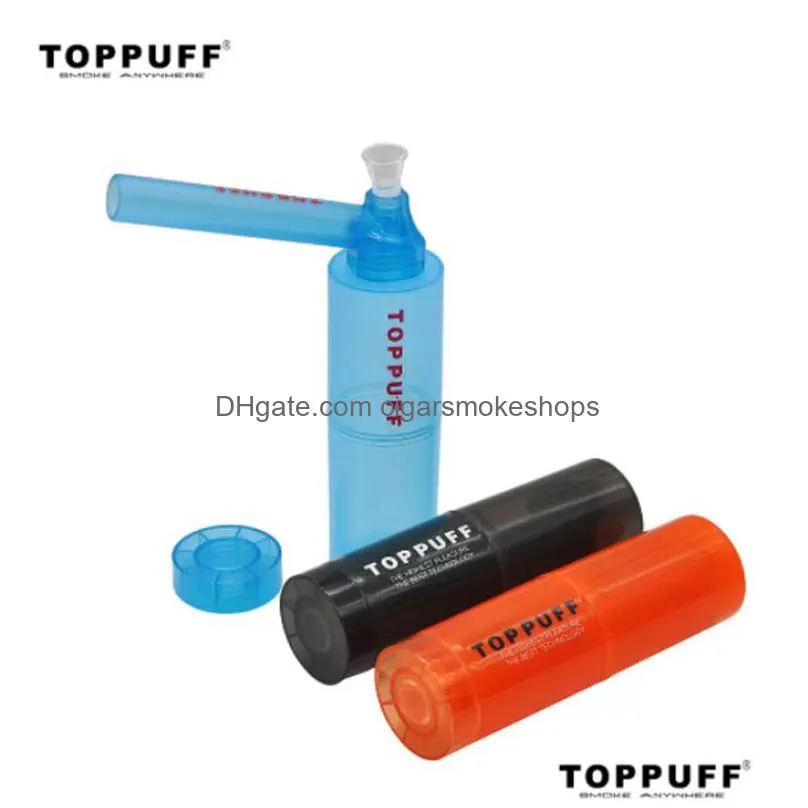 plastics spot 124mm 4 colour pipes smoking set plastic hookah toppuff portable cylindrical plastic water pipe