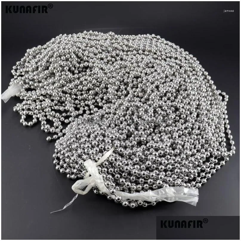 chains beads ball necklace stainless steel fashion jewelry man male 1.2mm5mm kunafir zx010 zx257 sale for meter