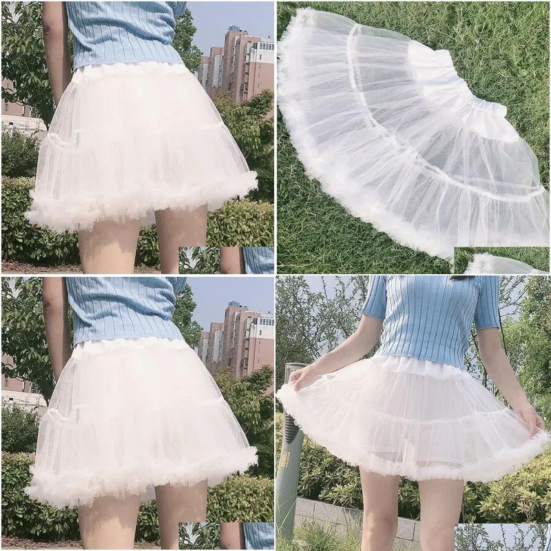 short skirt support boneless soft yarn skirt support adjustable underskirt roleplaying youthful aura skirt daily puffy skirt