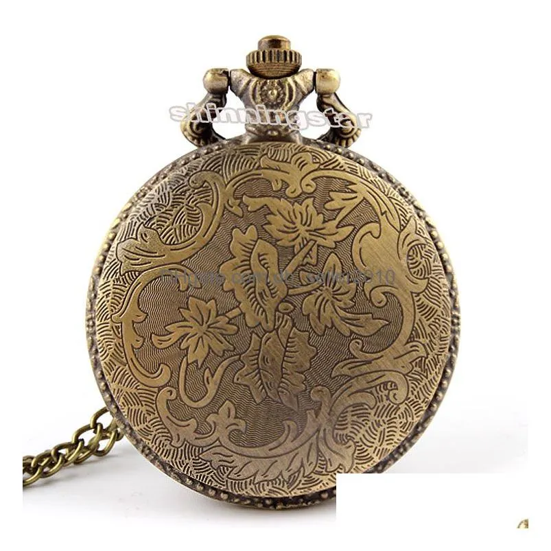 wholesalebronze fire fighter pocket watch necklace pendant chain xmas gift p106 christmas gifts