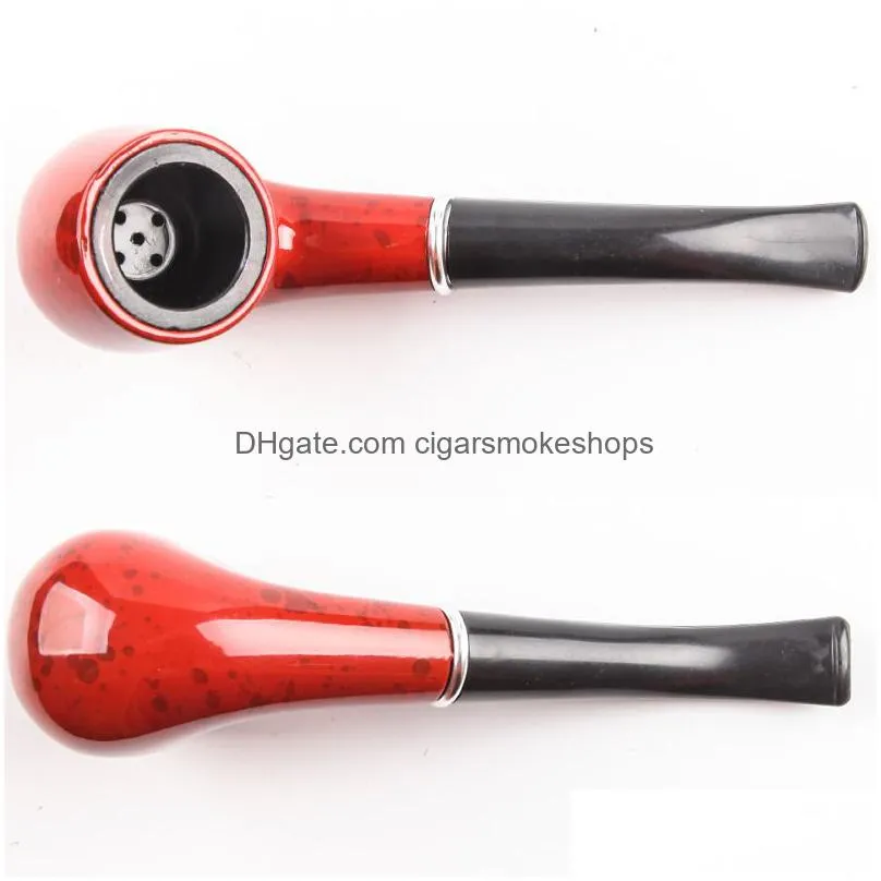 smoking red iron pot bakelite pipe removable filter tobacco pipe portable men smoke accessory for glass water pipes