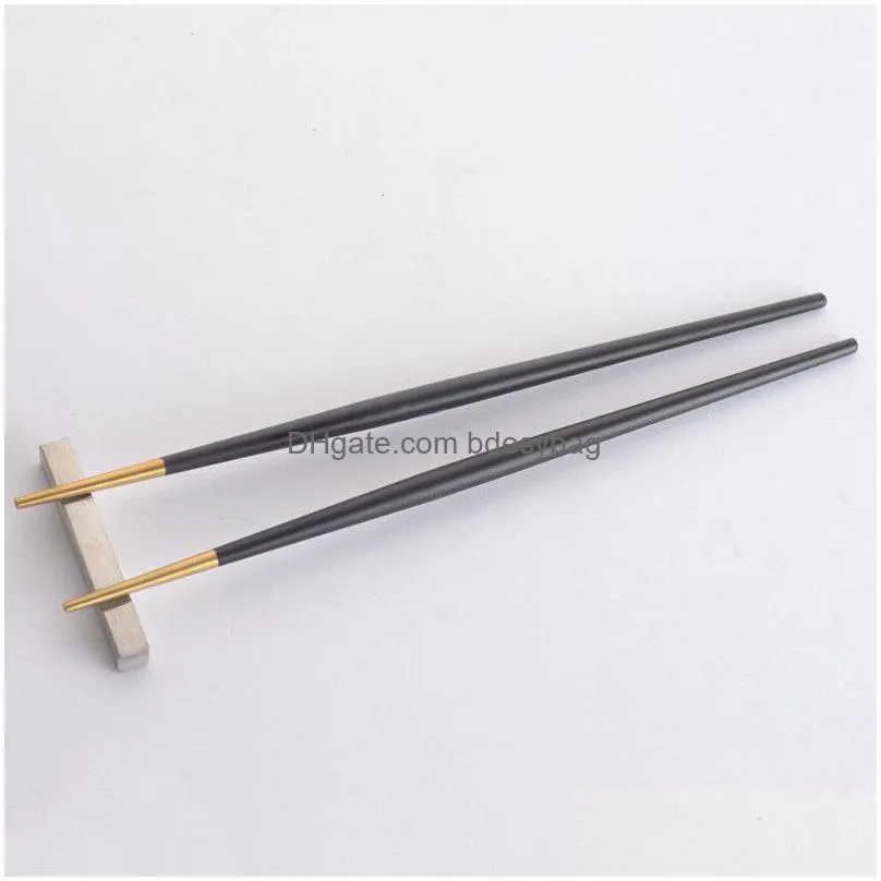 ins sushi chopsticks chic titanium stainless steel double tip chopsticks restaurant home el sushi noodles reusable chopsticks