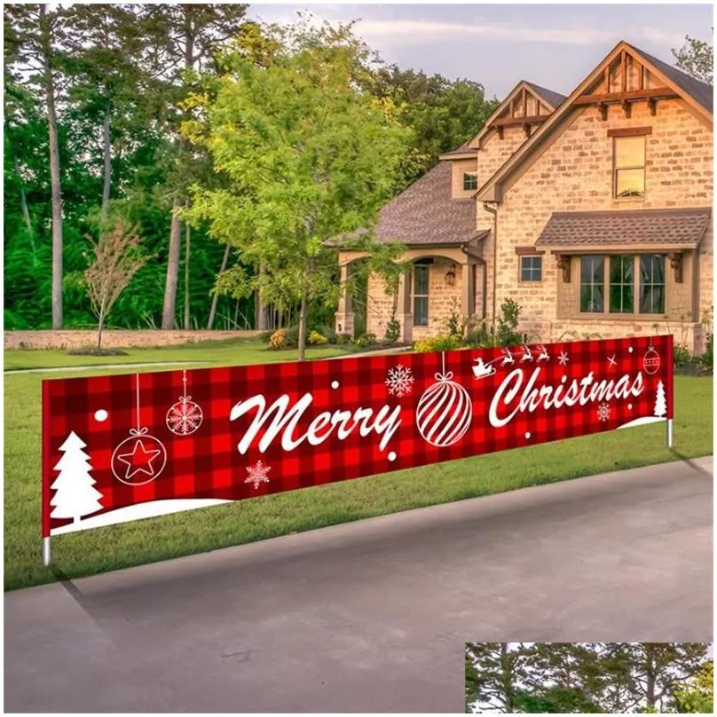 300x50cm merry christmas banner christmas decorations for home outdoor store banner flag pulling year deocr