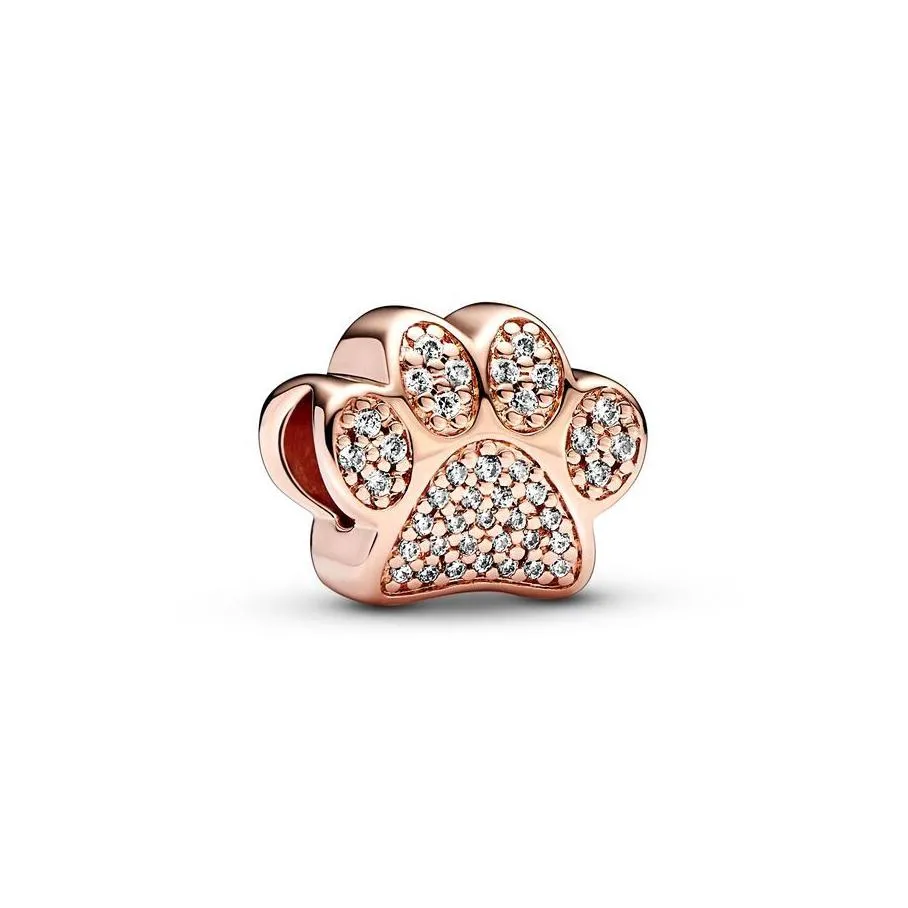 rose gold series 925 sterling silver flamingo cat rose flower dangle charm bead fit original pandora bracelet diy jewelry