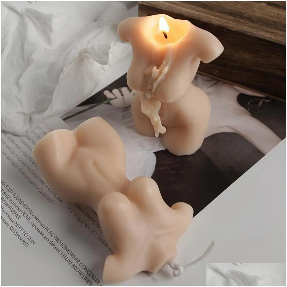 creative art body candle mold cute female figure arts candles 7.5x10.5cm aromatherapy bodyshaped candlediy home decor
