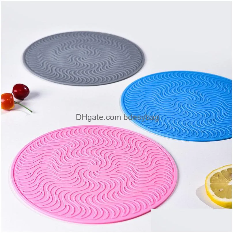silicone placemat nonslip drink coaster table placemats silicone heat resistant cup pot pad kitchen tool gifts