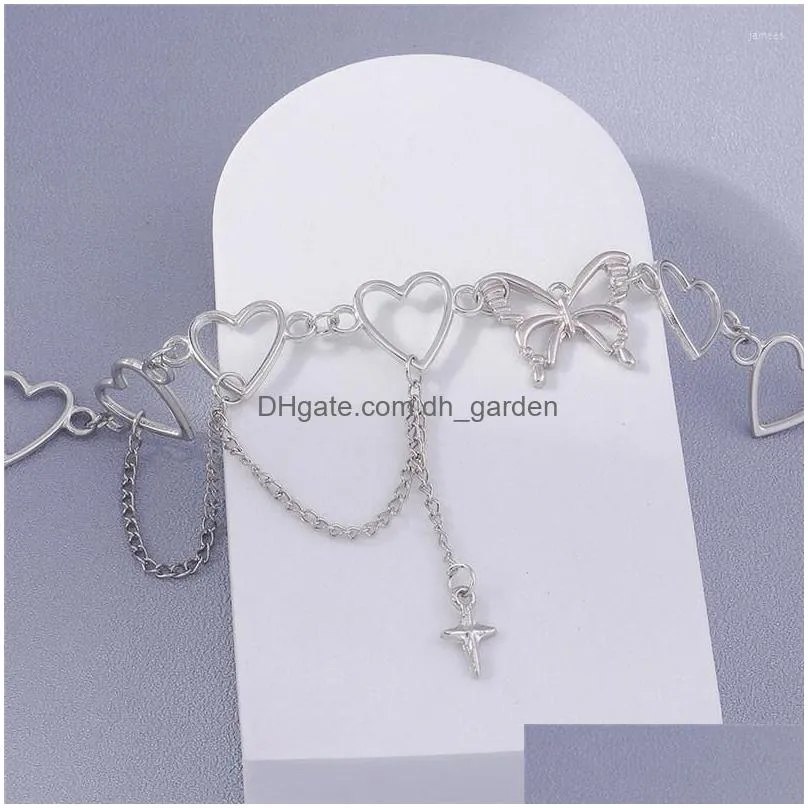 choker fashion heart necklace for women simple hip hop silver color butterfly short collar party jewelry trendy 2023