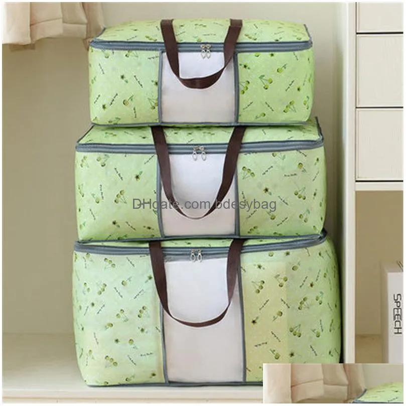 quilt non woven storage bag foldable clothes blanket quilt sweater organizer m/l/xl quilt bag holder