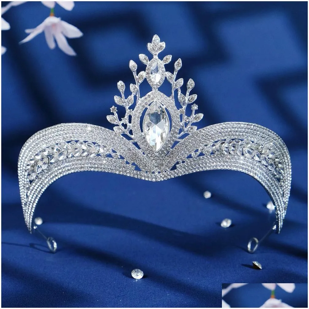 ts0135a bride jewelry full of diamond crown shining extra large zircon princess wedding dinner crown hair jewelry retro baroque