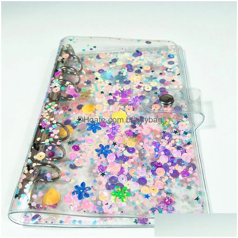 a6 waterproof binder notebook cover colorful soft pvc rainbow notebook cover student diary hand books shell