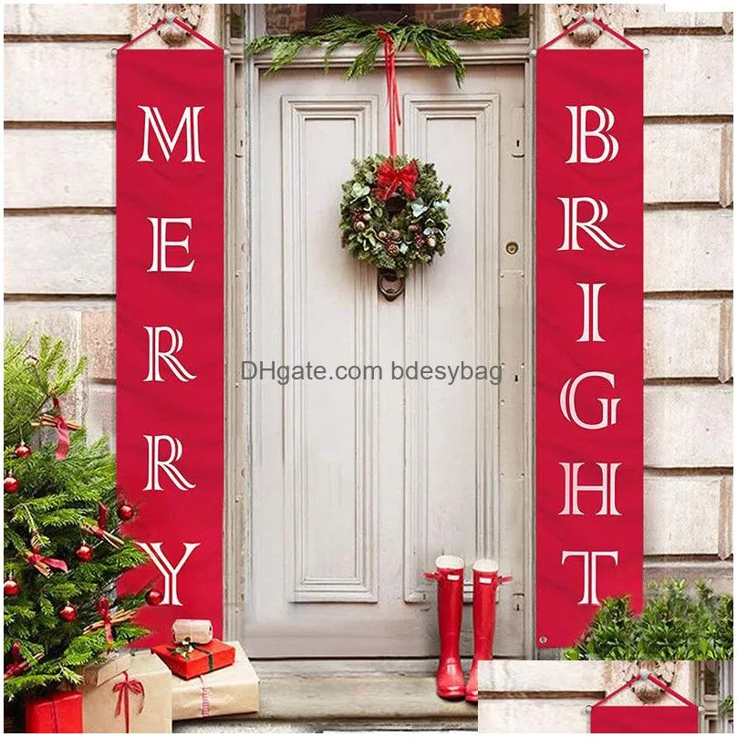christmas couplet banner porch sign christmas door family party shop mall holiday hanging decoration 15 patterns