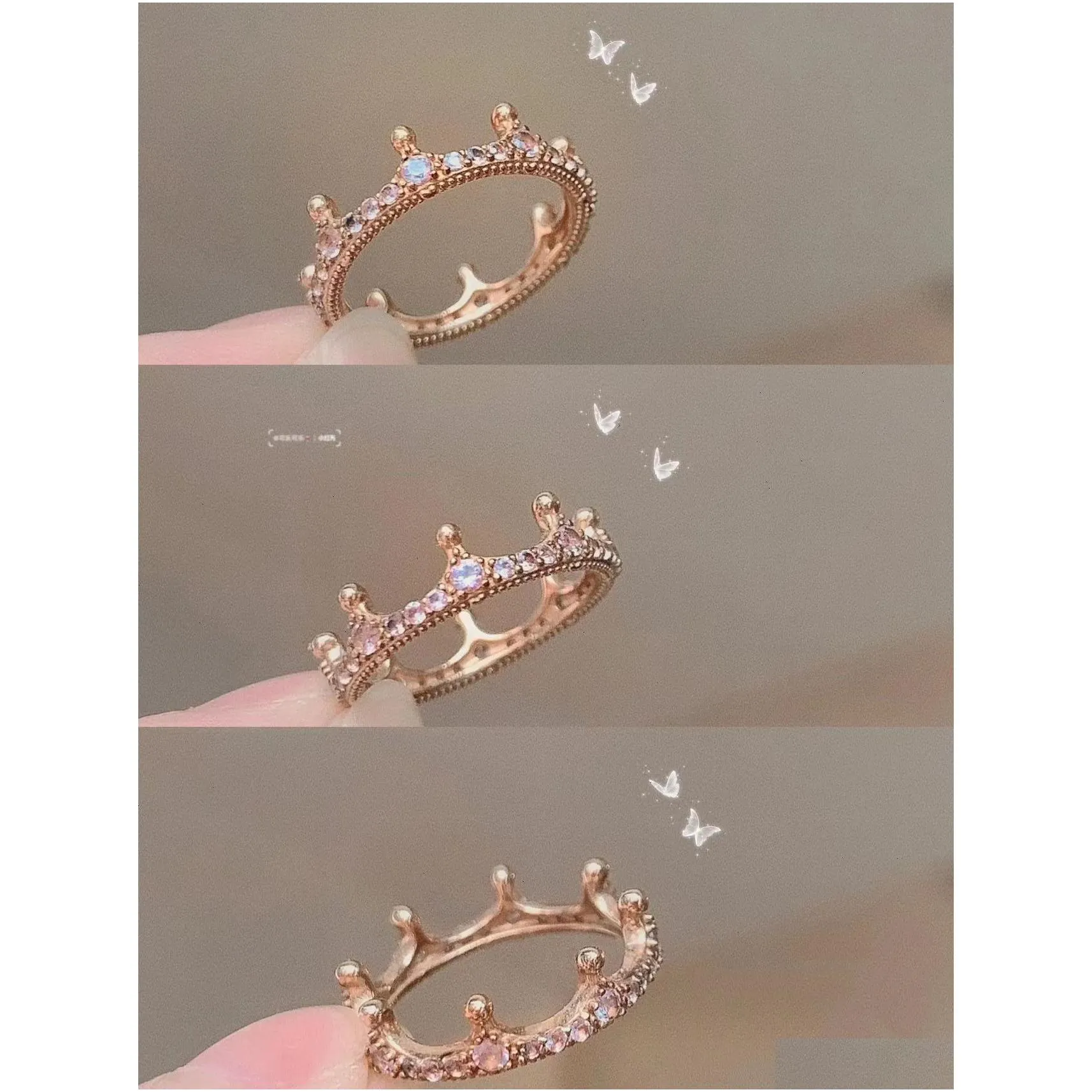 the 925 sterling silver ring rudder portum crown european style european style pandoras jewelry accessories wholesale