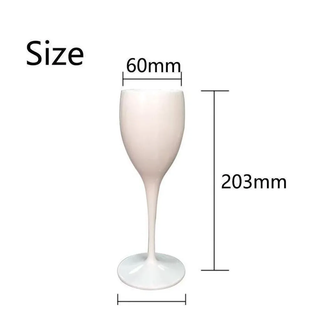 2pcs 16oz plastic wine goblets acrylic glasses unbreakable champagnes wineglasses 480ml plastics wineparty drinking cups white champagne glasses moet
