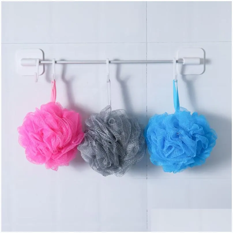 100pcs multi colors 8g/15g/20g/30g bath brushes shower sponges pouf loofahs nylon mesh brush spa clearing ball showroom sponge
