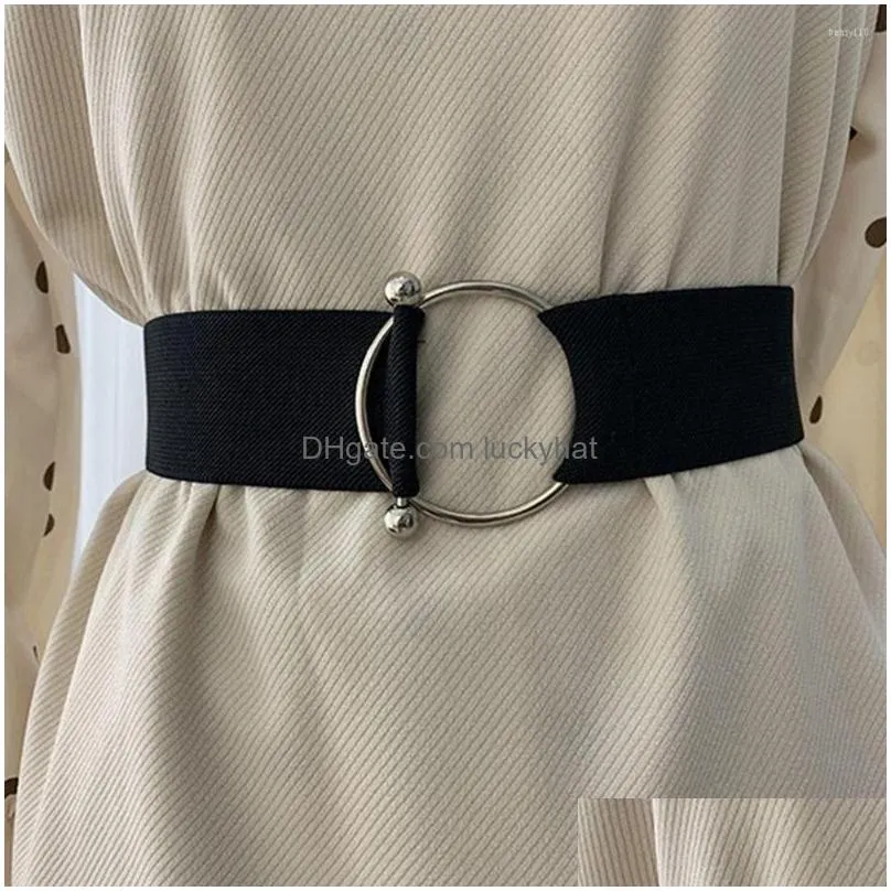 belts fashion stretch casual vintage ladies dress elastic belt wild skirt bands bubuckle waistband