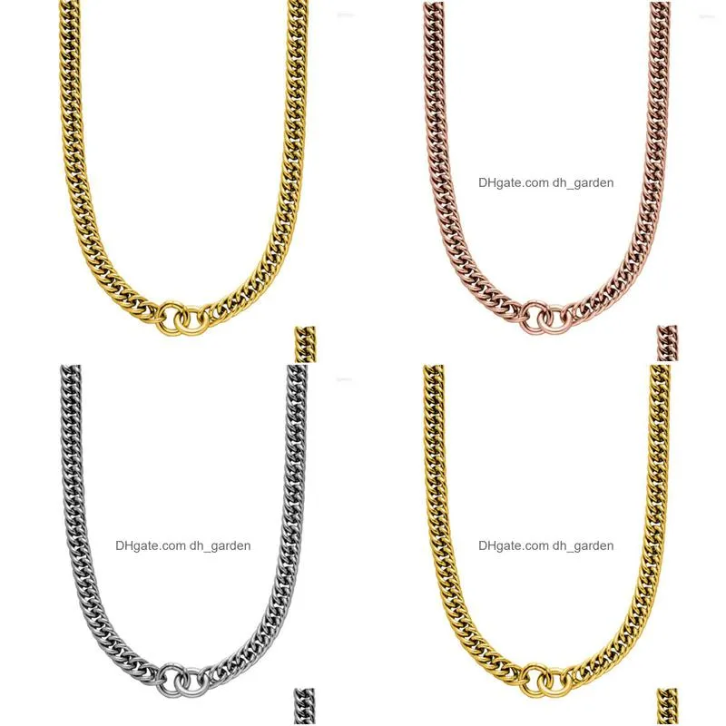 chains mavis hare hip hop simple stainless steel kaili chunky chain necklace with toggle clasp as fashion lady gift