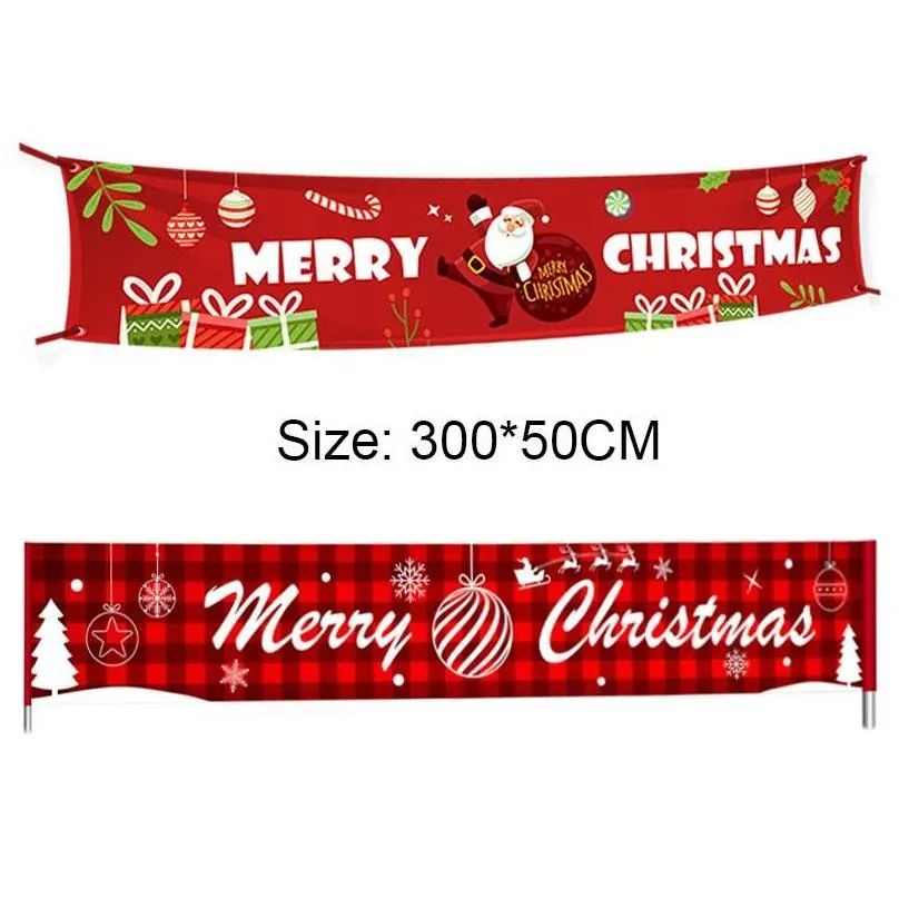 300x50cm merry christmas banner christmas decorations for home outdoor store banner flag pulling year deocr