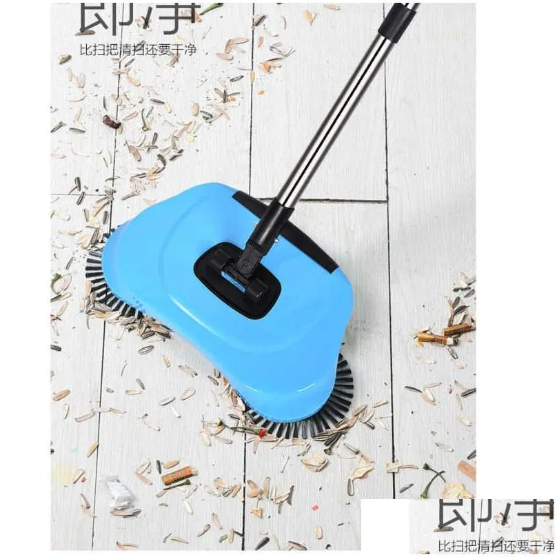 stainless steel sweeping machine type magic broom dustpan le household cleaning package hand push sweeper mop