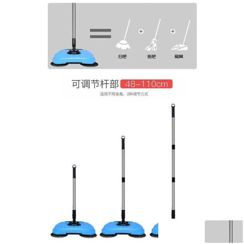 stainless steel sweeping machine type magic broom dustpan le household cleaning package hand push sweeper mop