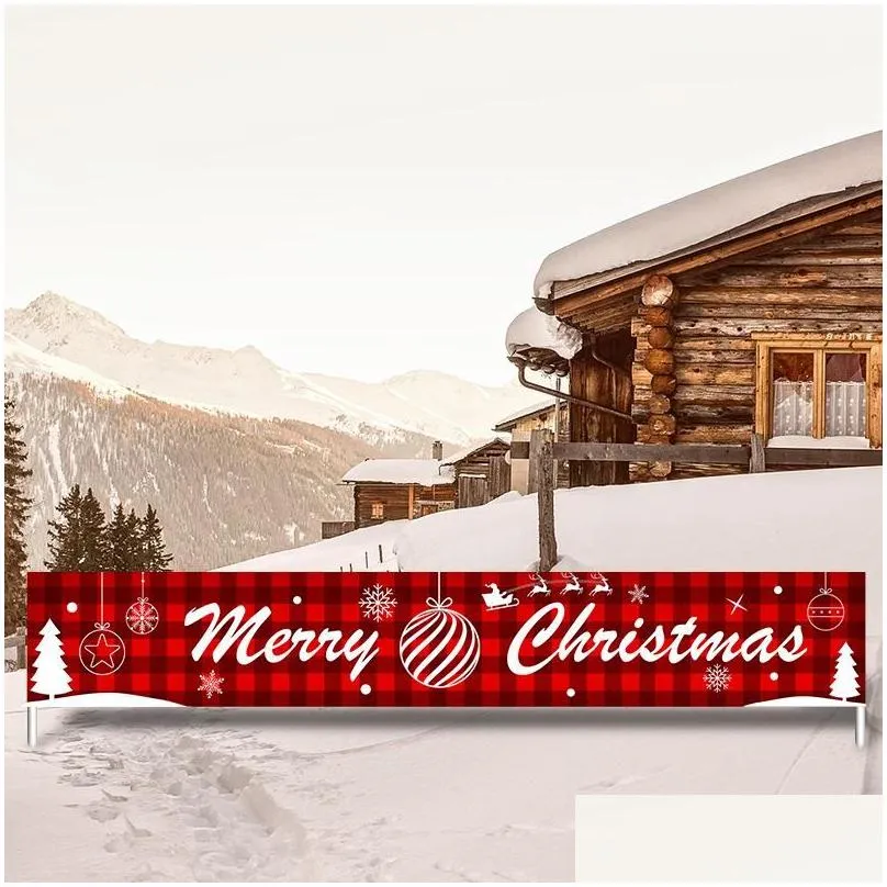 300x50cm merry christmas banner christmas decorations for home outdoor store banner flag pulling year deocr