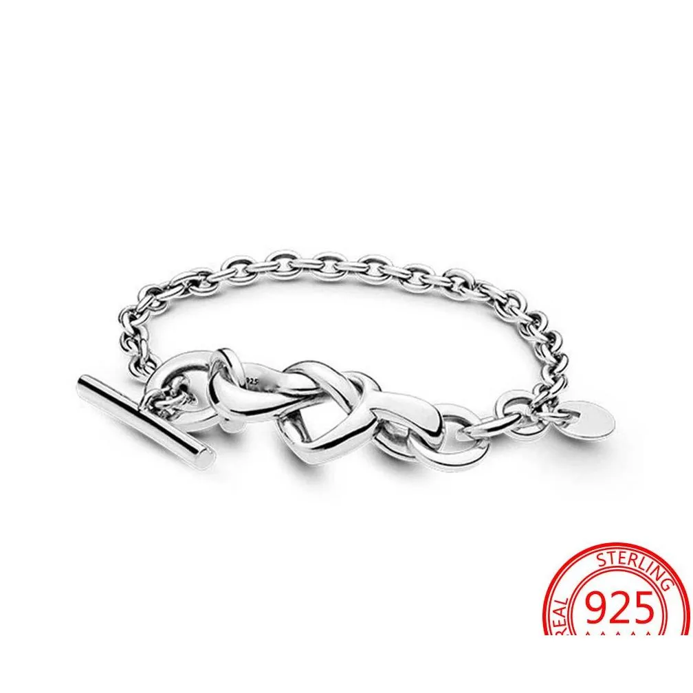  trending 925 sterling silver charm bracelet knotted heart t bracelet for european  womens jewelry bracelet fashion