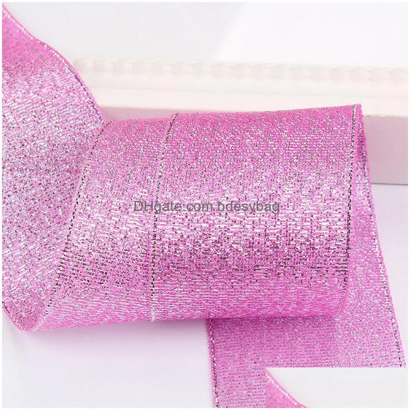 glitter ribbons flower gift birthday cake festival present wrapping glitter ribbons diy handmade supplies ribbons 34colors