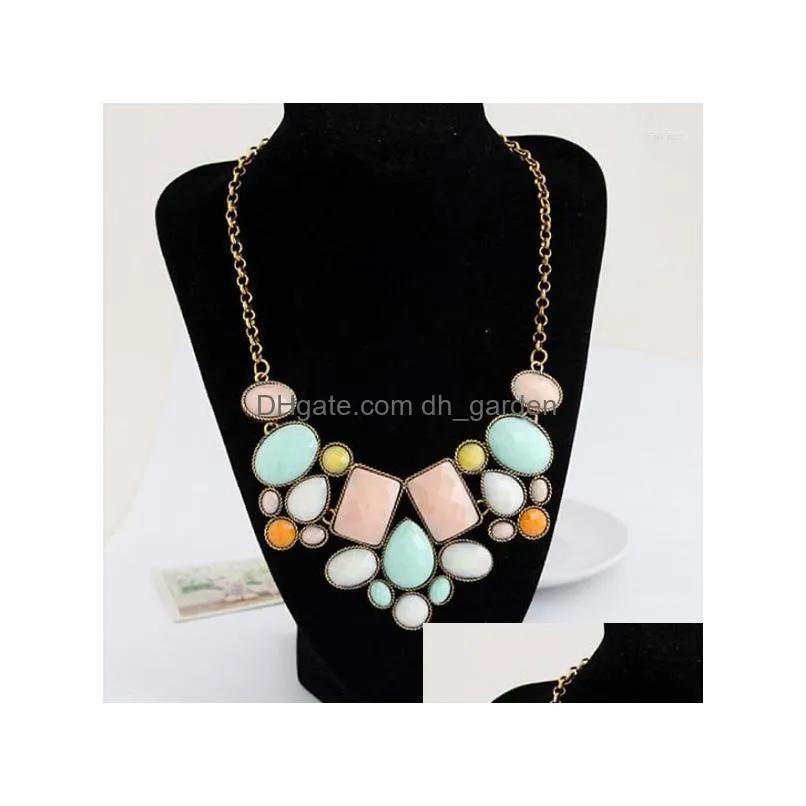 pendant necklaces design fashion jewelry bohemian style womens bubble collar chain punk statement necklace for women