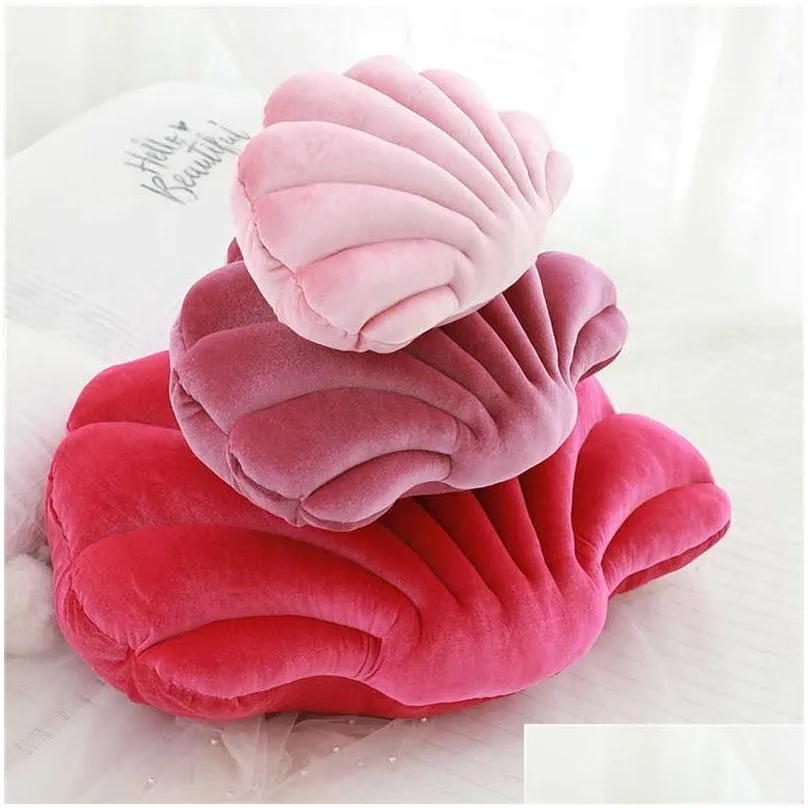 sea shell simulation seat cushion childrens plush doll birthday gift back sofa chair decoration couch pad