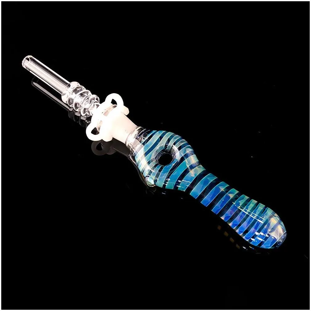 glass nc kit with quartz tips dab straw oil rigs silicone smoking pipes smoking accessories